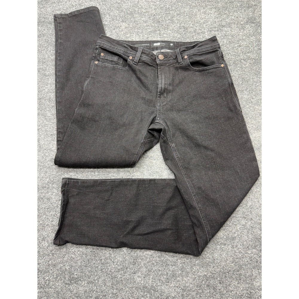 Barbell Apparel Mens Straight Athletic Fit Black Stretch Performance Jeans 32x30